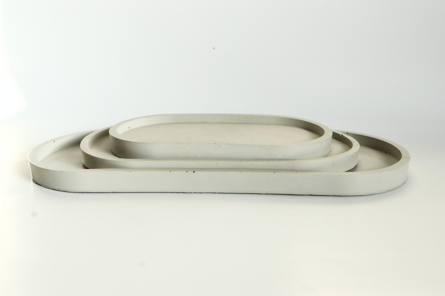 Concrete Oval Trays
