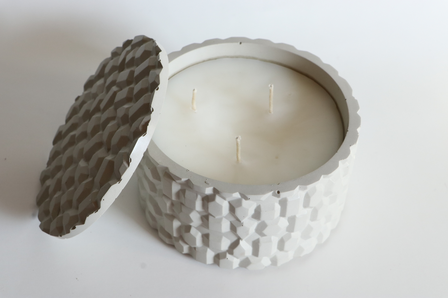 Concrete Candle Jars (Gray/Charcoal Gray)
