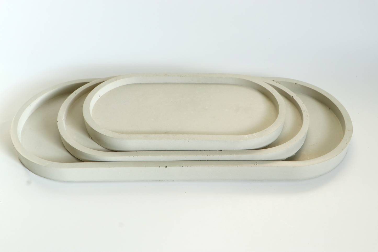 Concrete Oval Trays