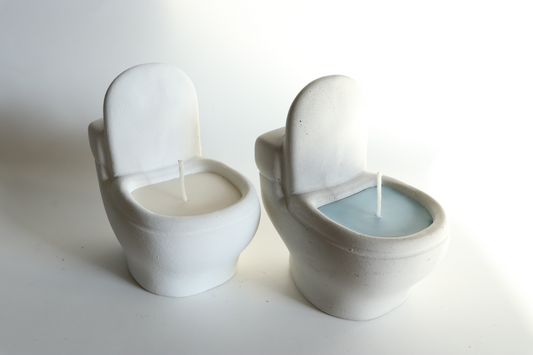 Toilet Bowl Candle - White