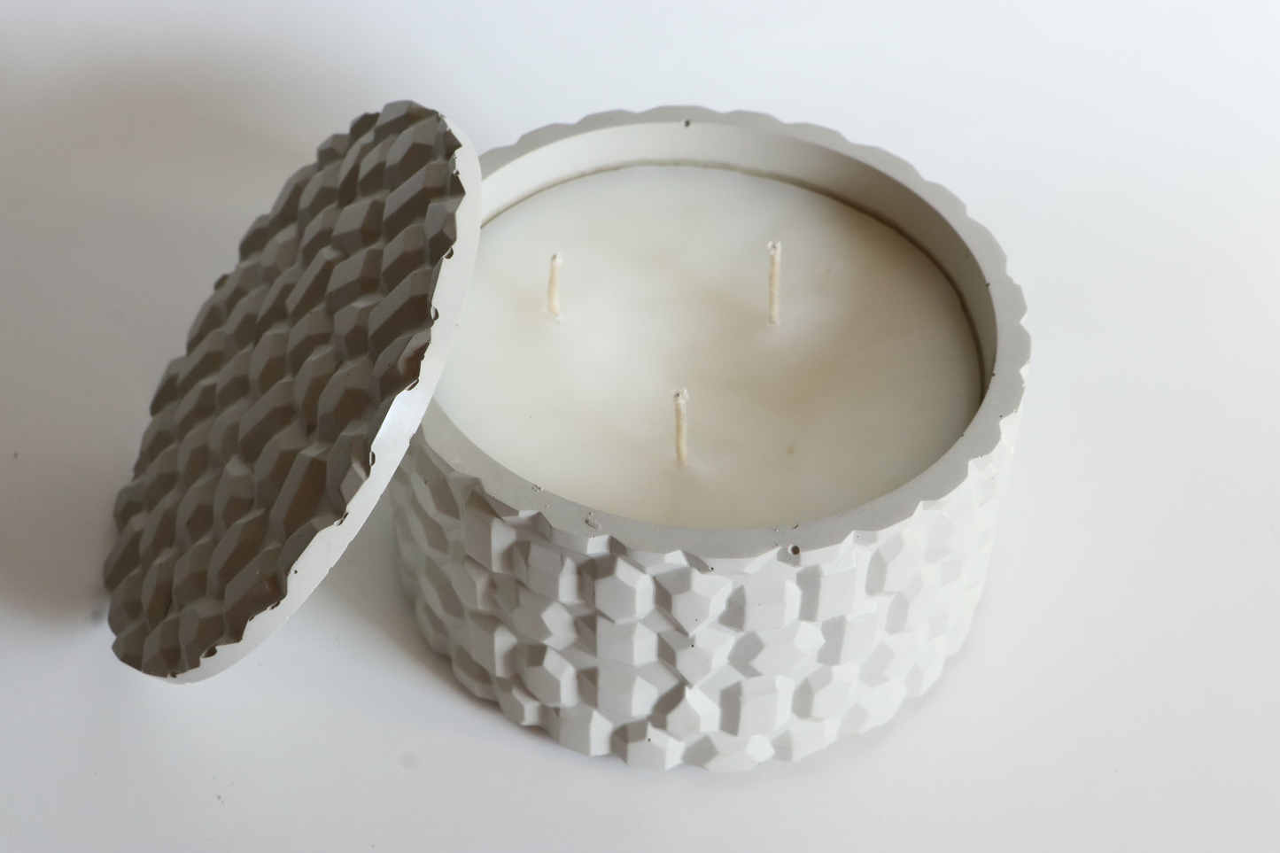 Concrete Candle Jars (Pink/Chestnut)