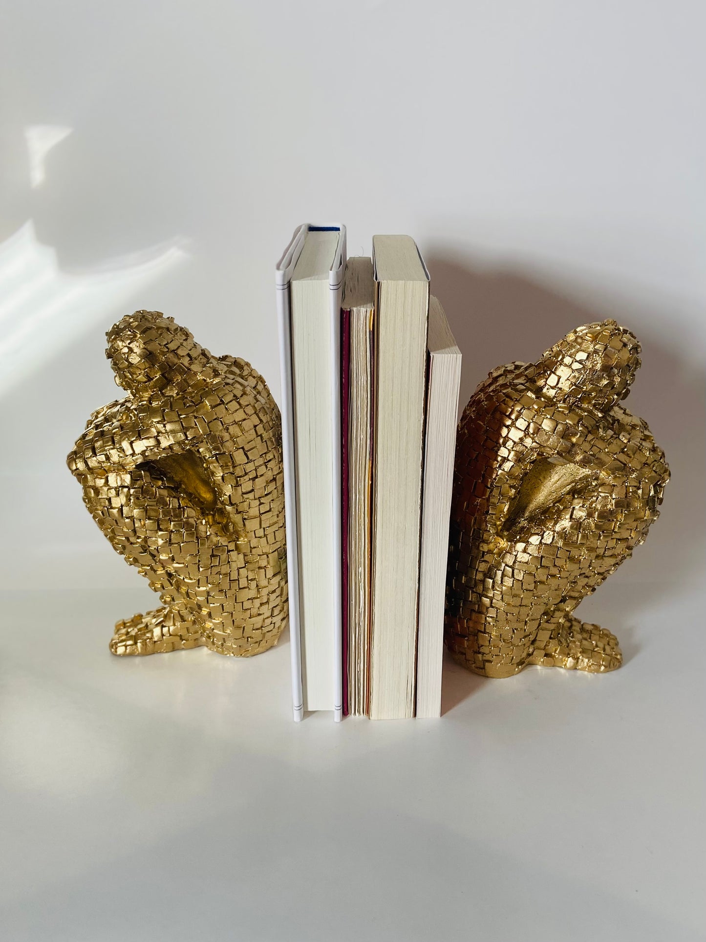 Modern Bookends, Thinking Man Statue, Large Sculpture