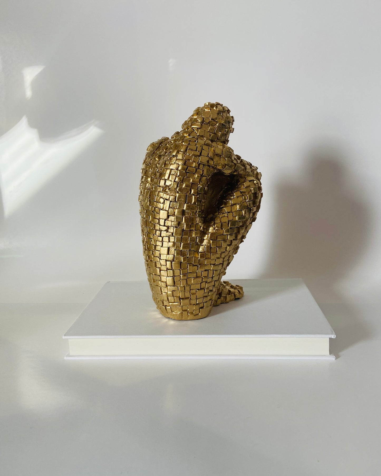 Modern Bookends, Thinking Man Statue, Large Sculpture