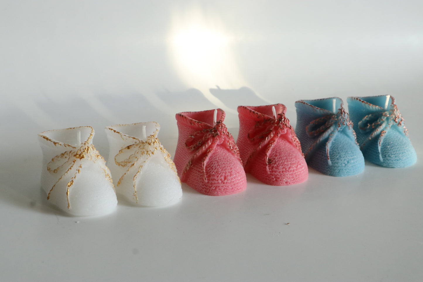 Baby Shower Candle Favors - Booties